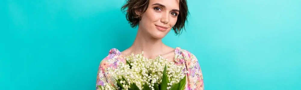 woman with flowers
