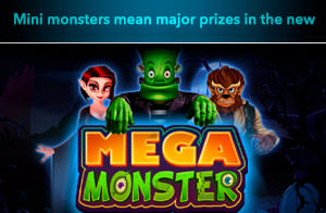 Mega monster promotional logo