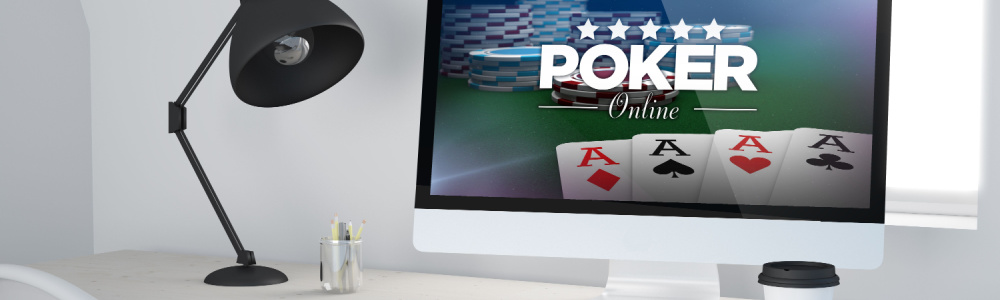 Poker image on computer screen