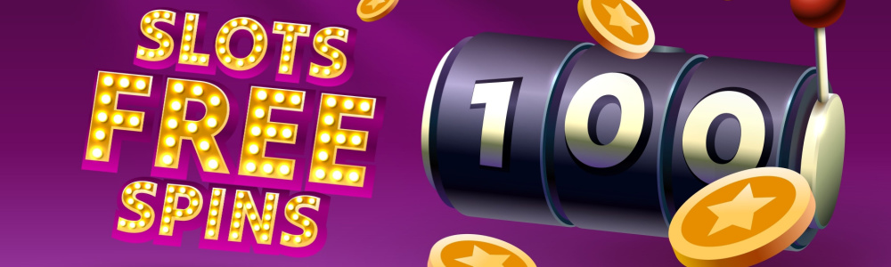 3 reel slot with 100 on the reels, gold coins flying around and Slots Free Spins